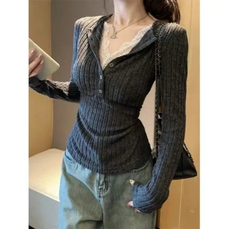 Lace Knitted Pullover