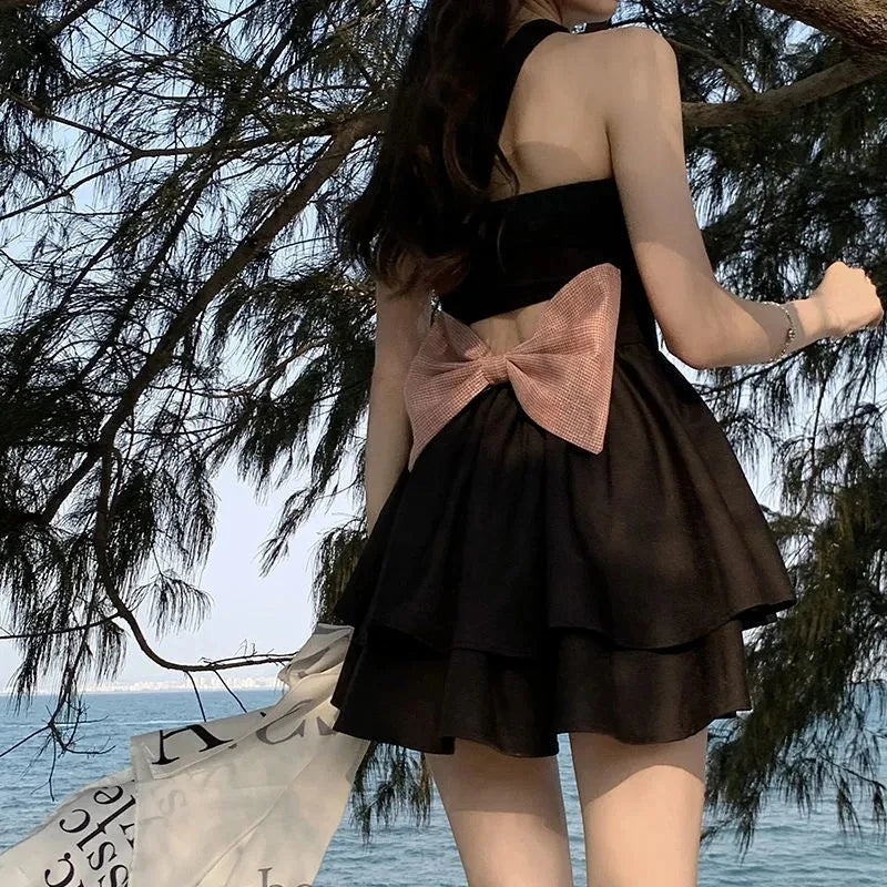 Back-Bow Strapless Dress