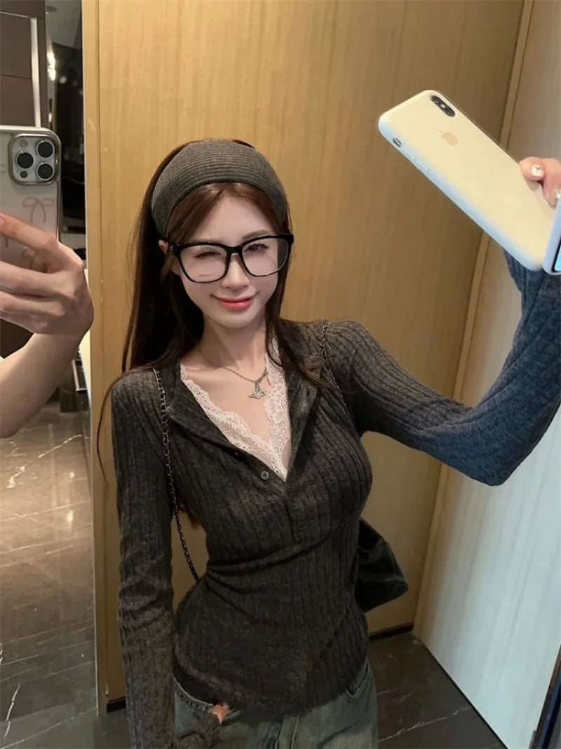 Lace Knitted Pullover