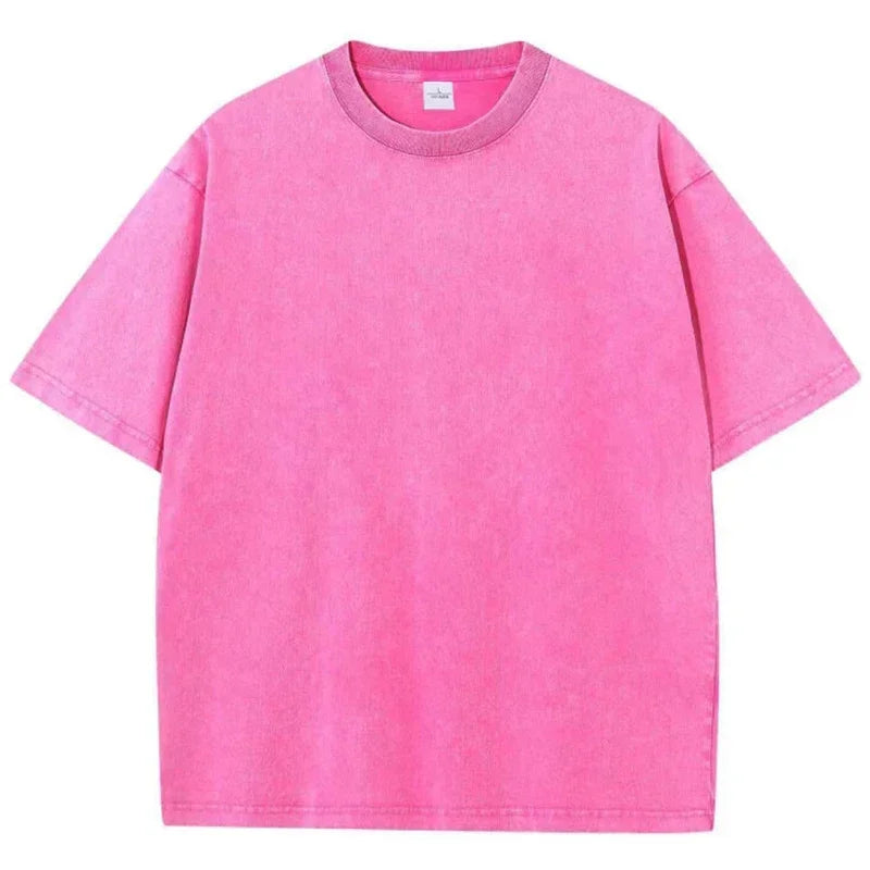 Washed T-Shirt Rose Red