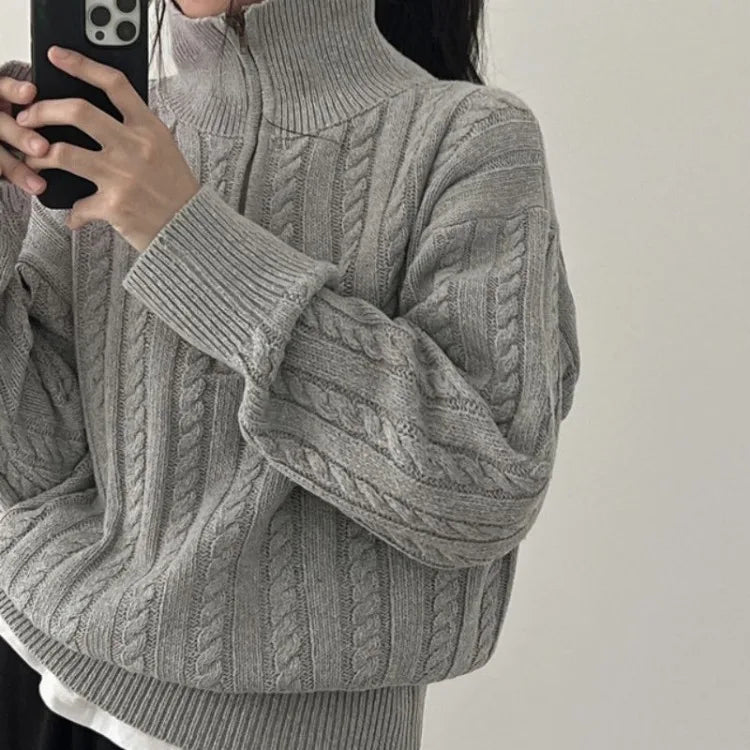 Vintage Half Zipper Sweater