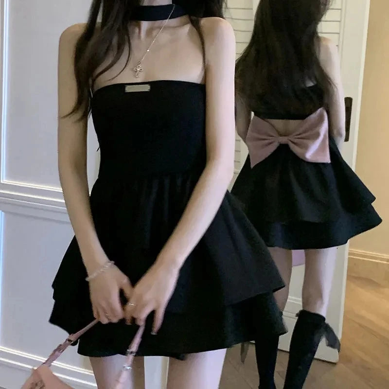 Back-Bow Strapless Dress