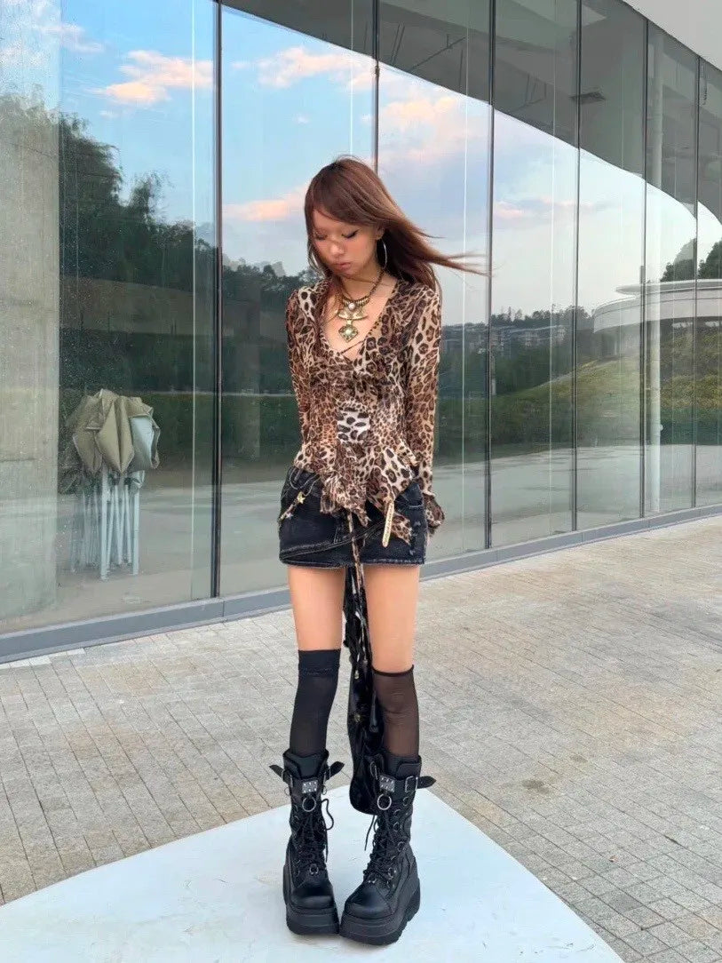 Leopard Print Vintage Blouse
