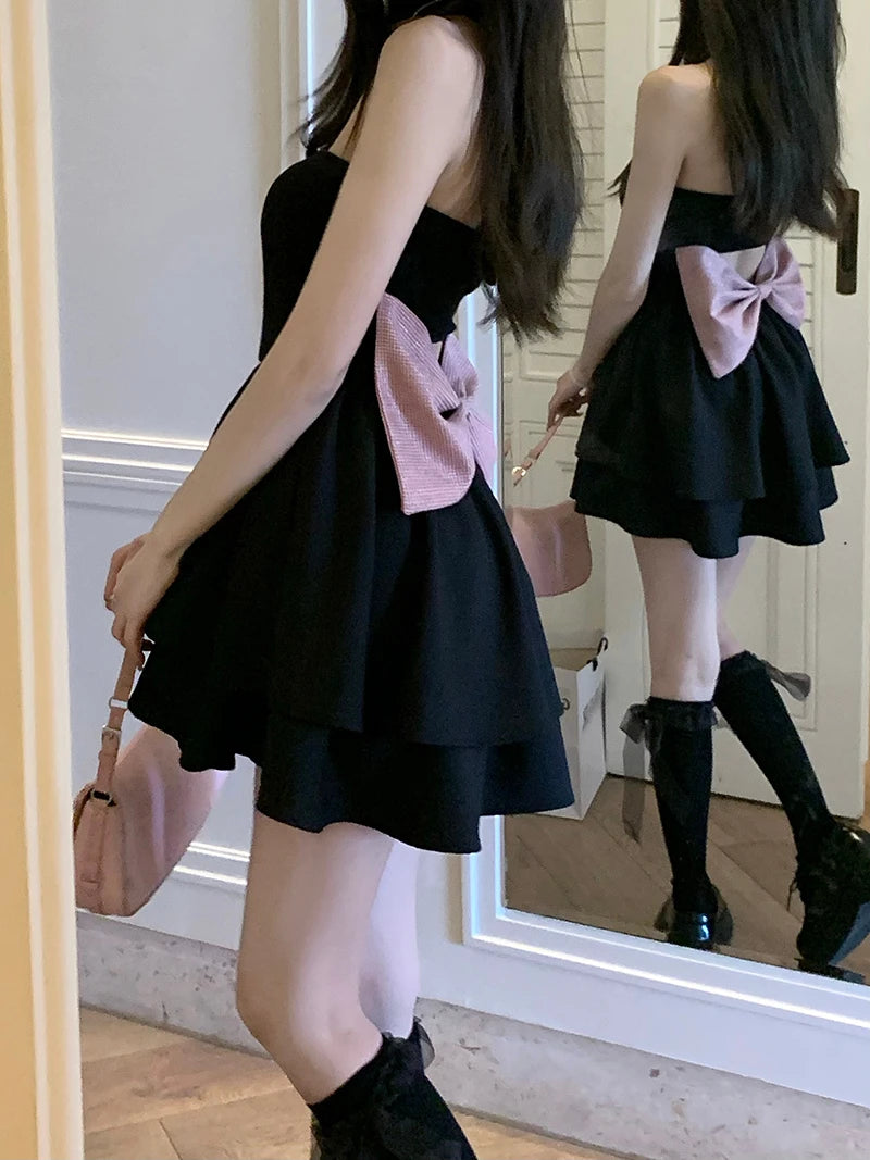 Back-Bow Strapless Dress