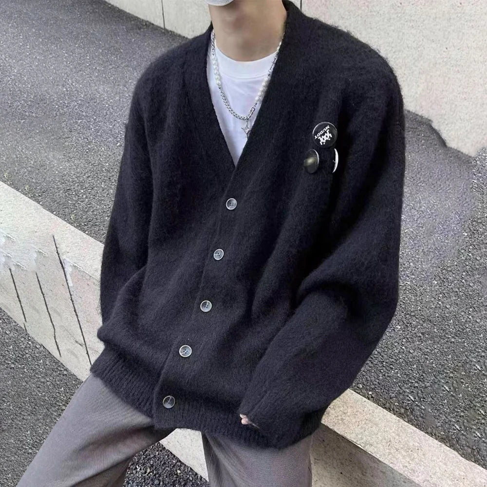 Casual Knitwear Sweater With Brooch