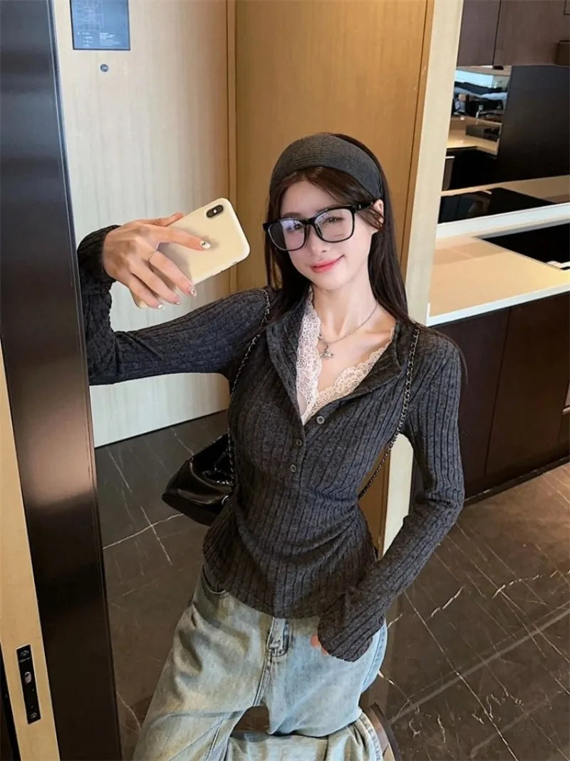Lace Knitted Pullover