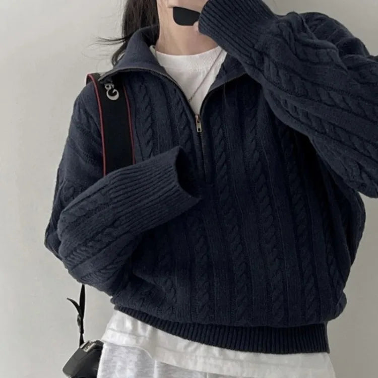Vintage Half Zipper Sweater
