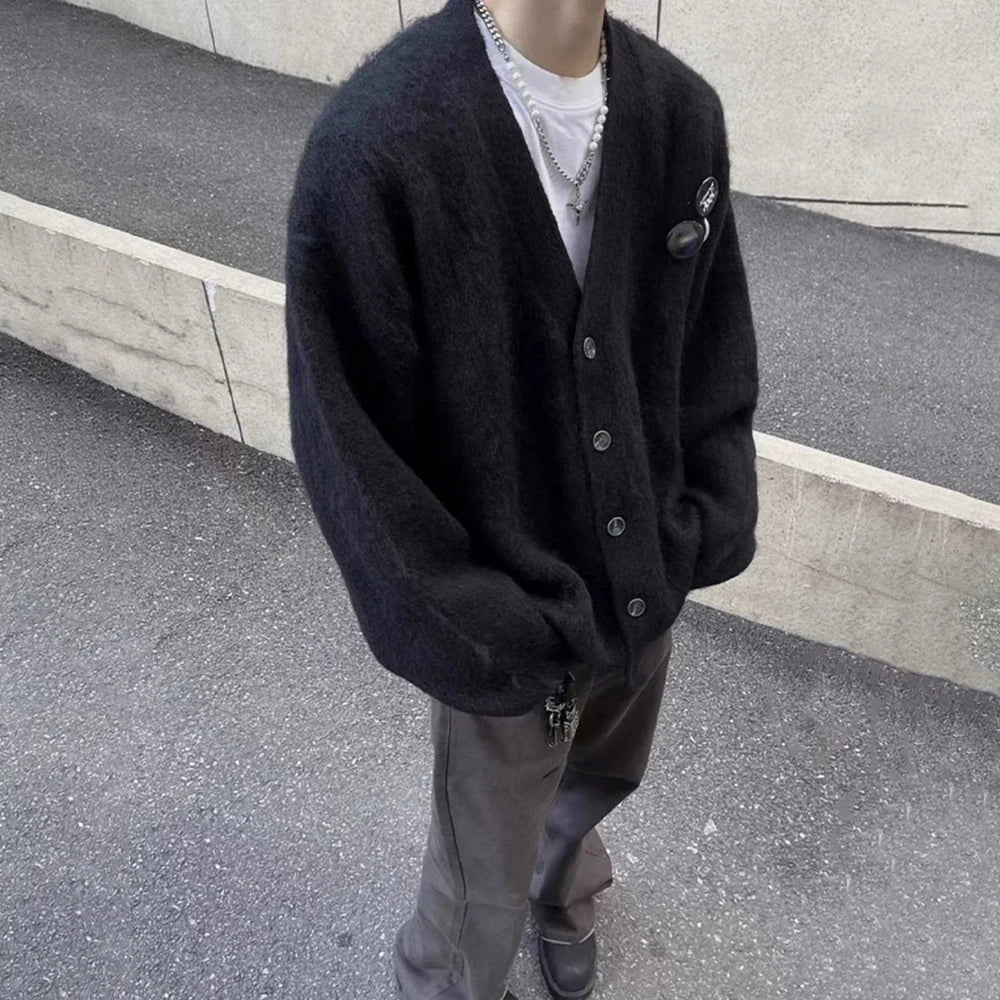 Casual Knitwear Sweater With Brooch