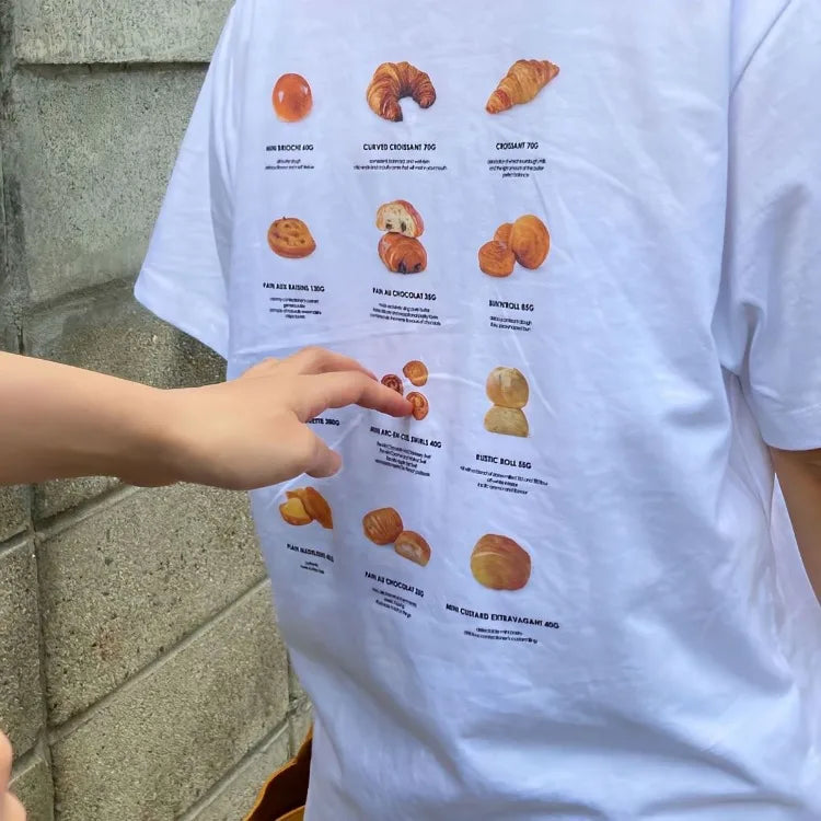 Sweet Croissant Print T-Shirt