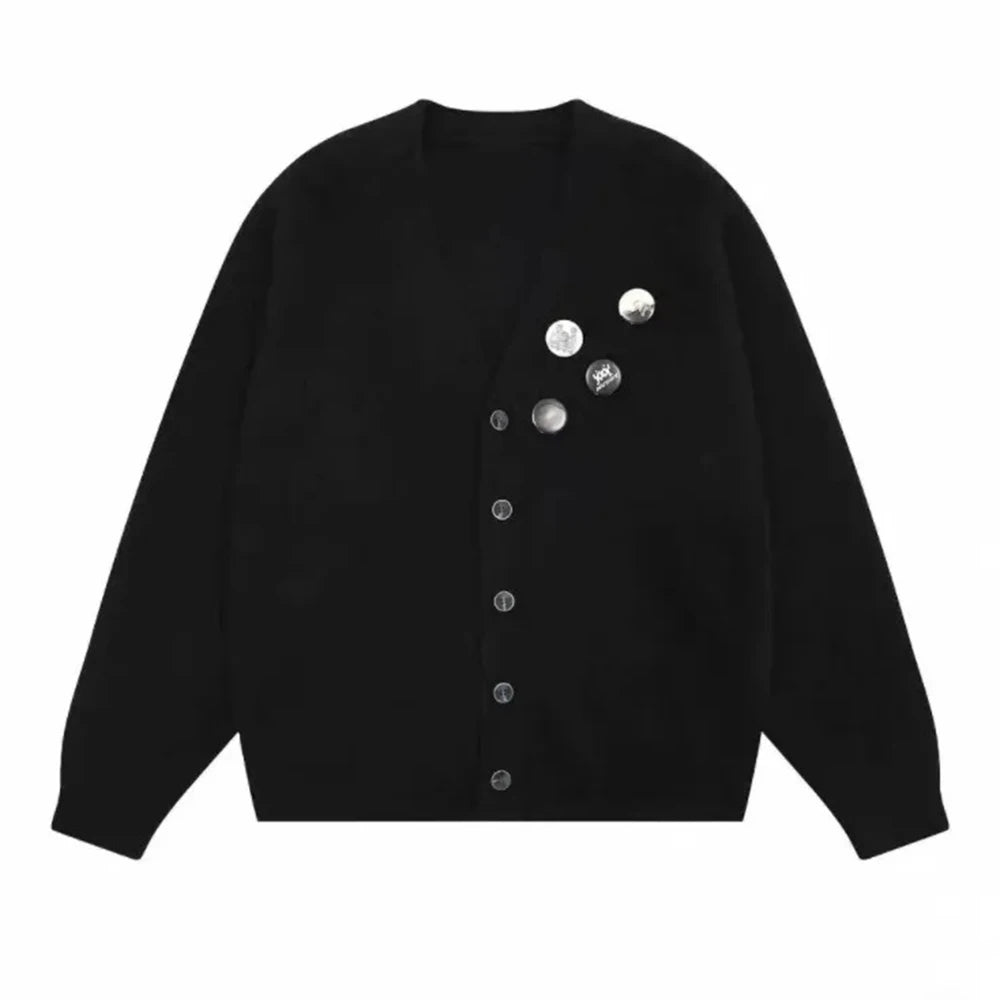 Casual Knitwear Sweater With Brooch