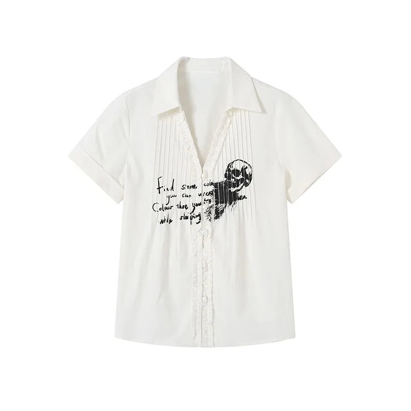 Aesthetic Skull Print T-Shirt