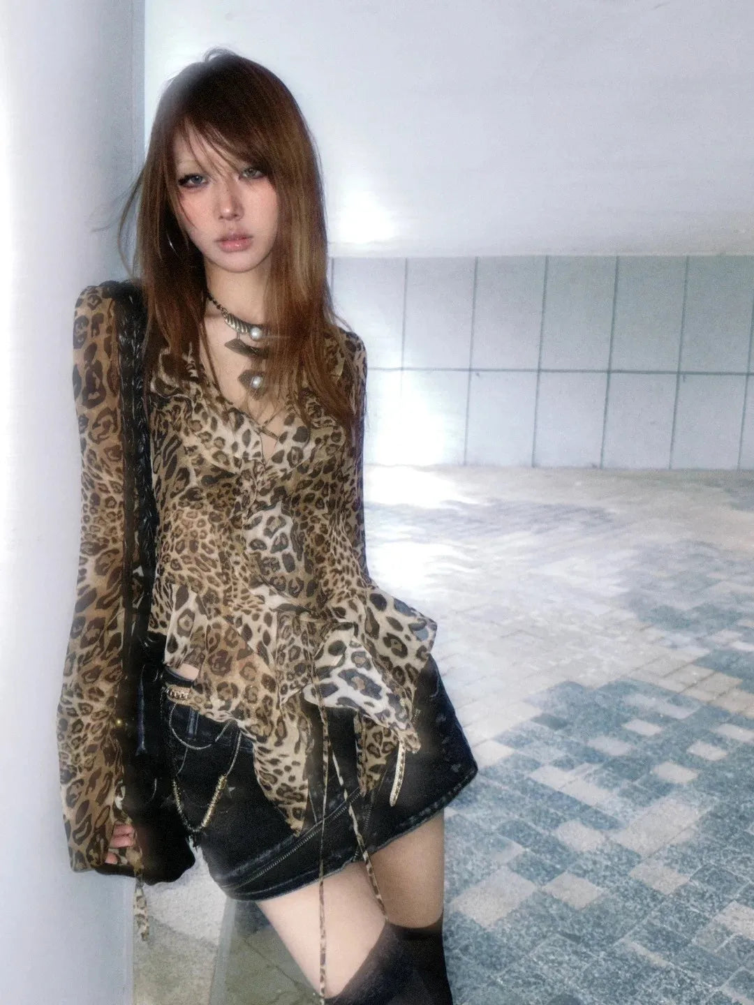 Leopard Print Vintage Blouse