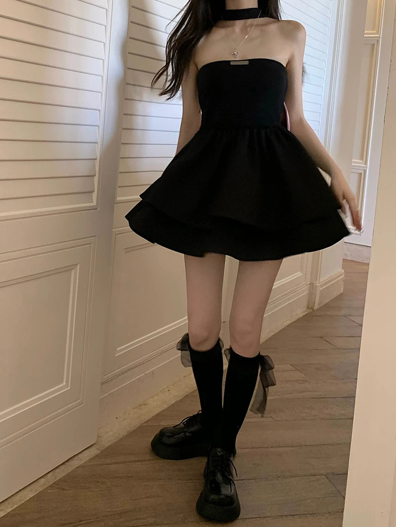 Back-Bow Strapless Dress