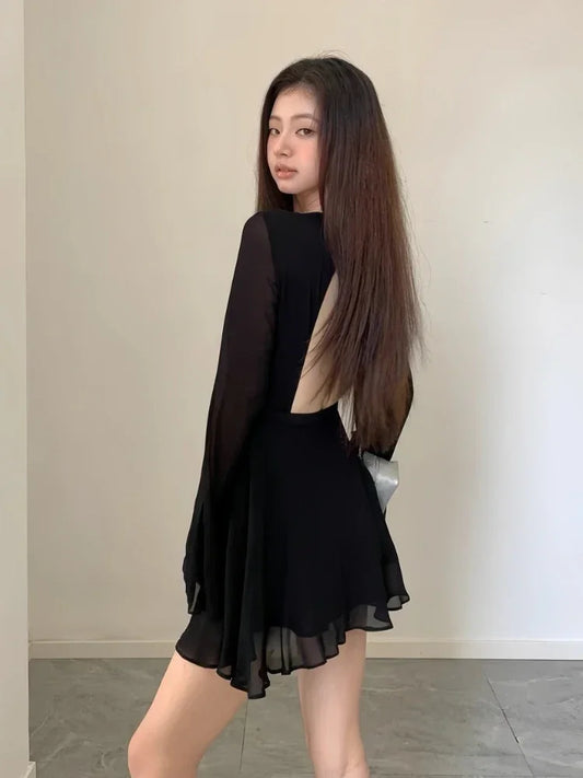 Backless Black Dress