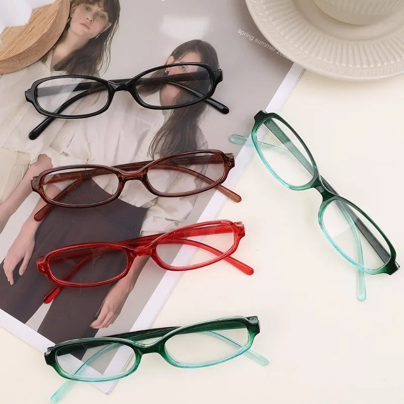 Retro Oval Frame Glasses