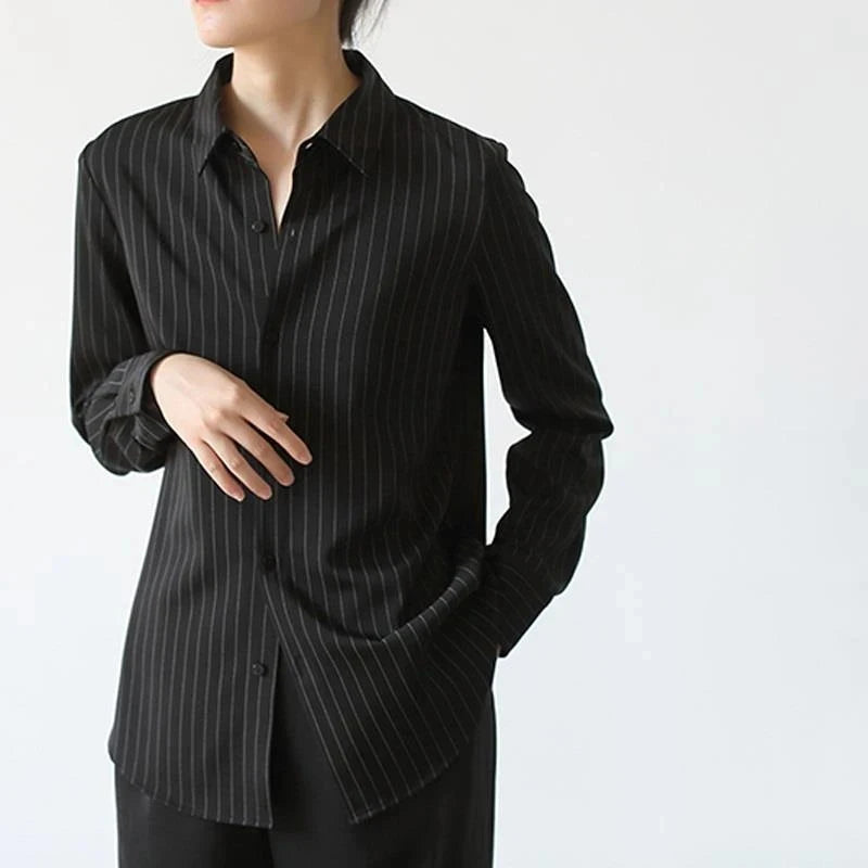 Vintage Black Striped Shirt