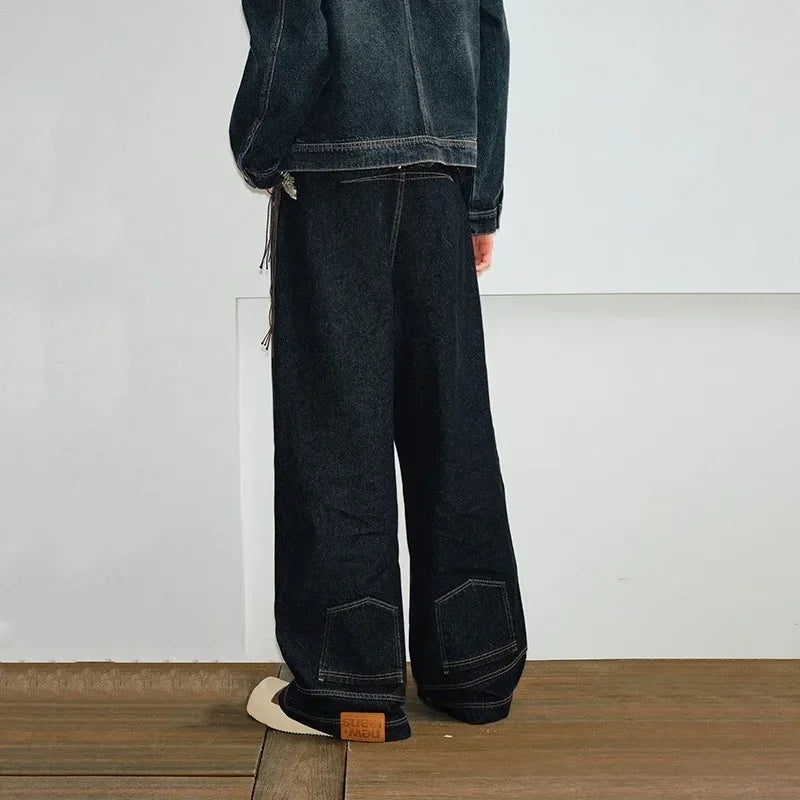 Reverse Pocket Baggy Jeans