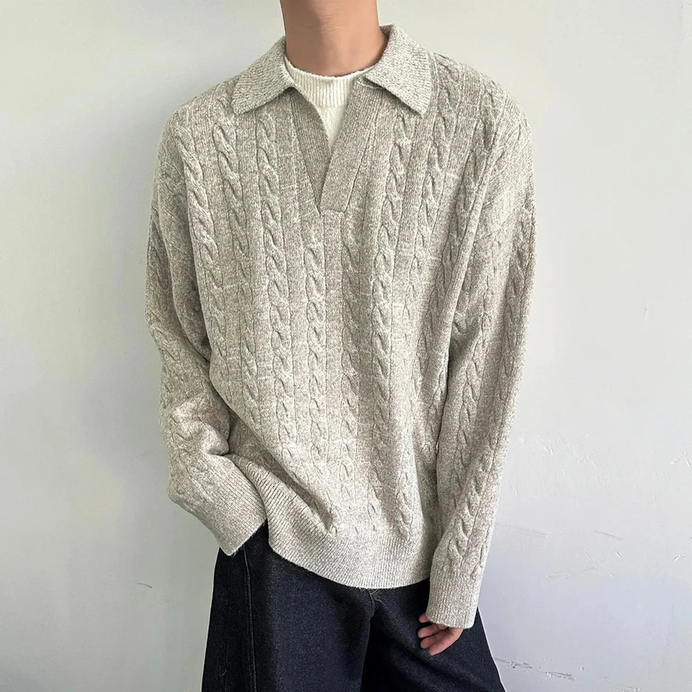 Cable Plain Knit Sweater