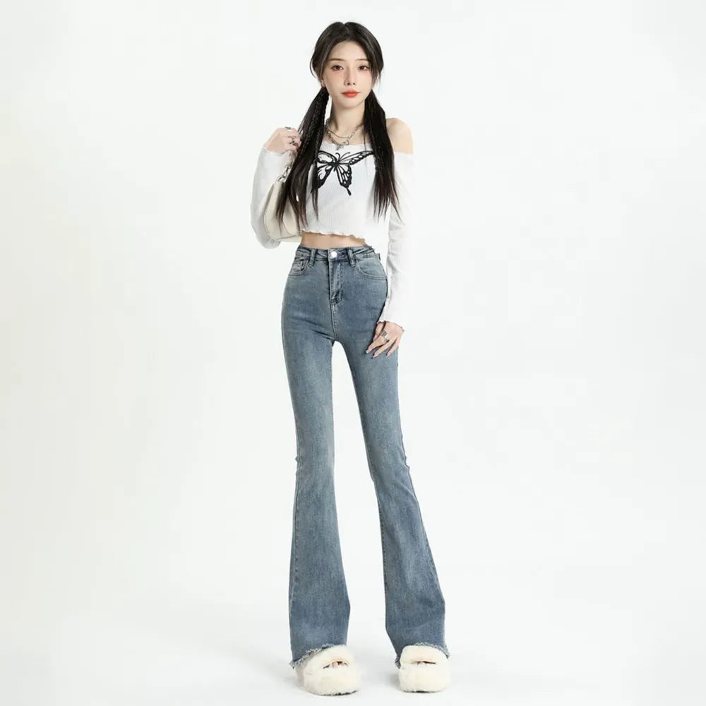 High Waisted Slim Jeans