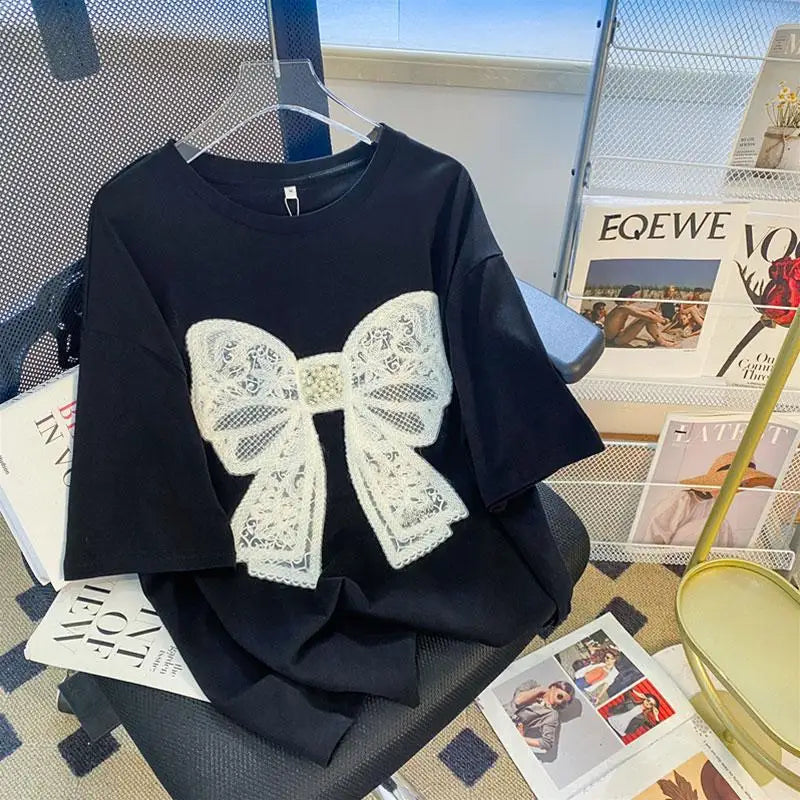 Short Sleeved Bow T-Shirt