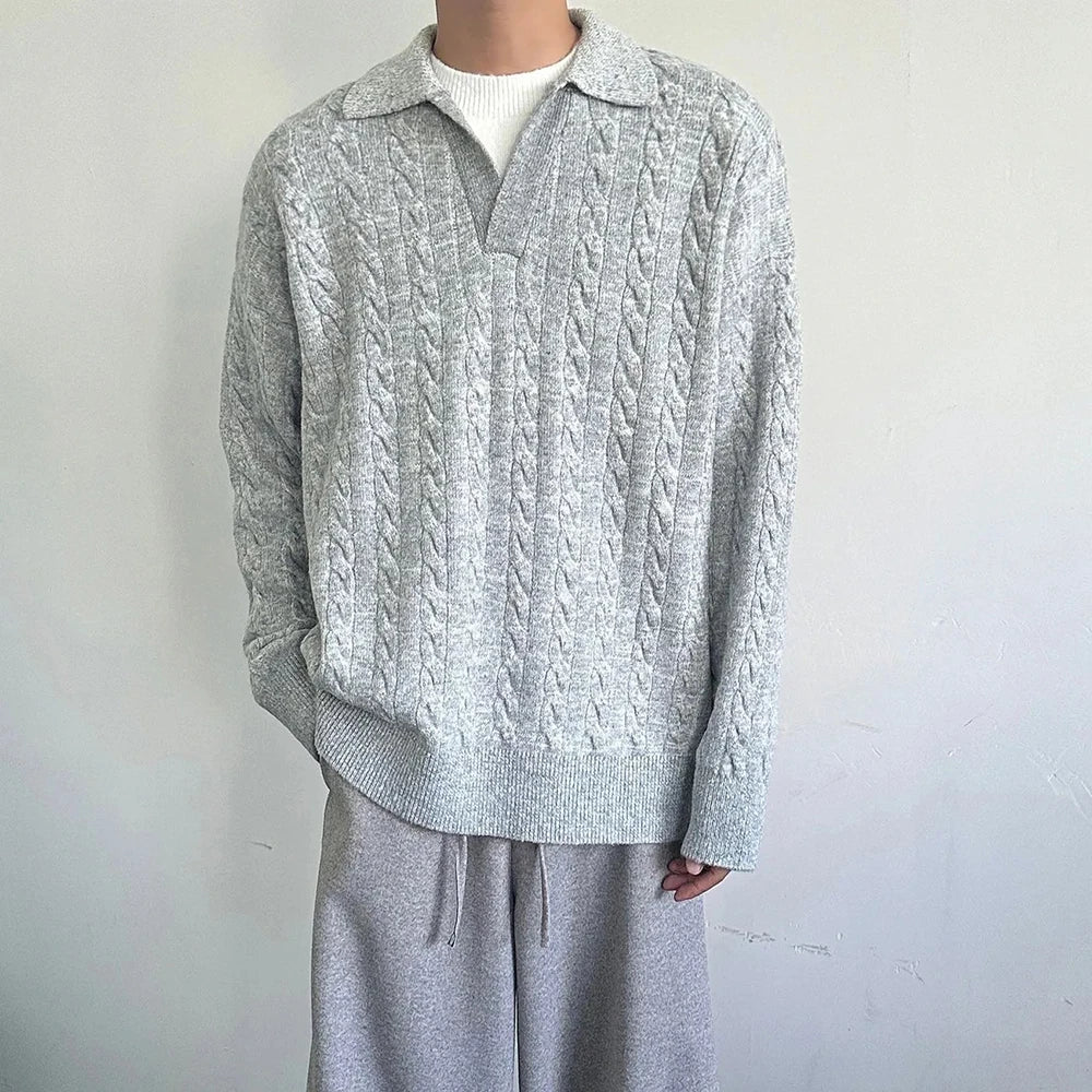 Cable Plain Knit Sweater