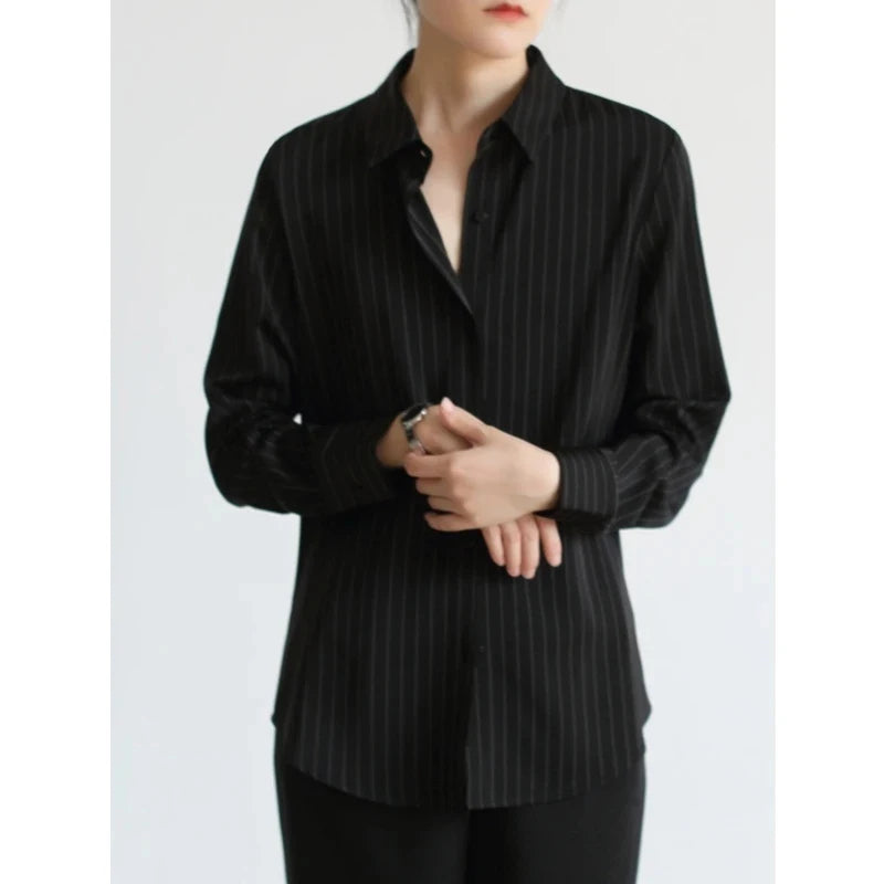 Vintage Black Striped Shirt