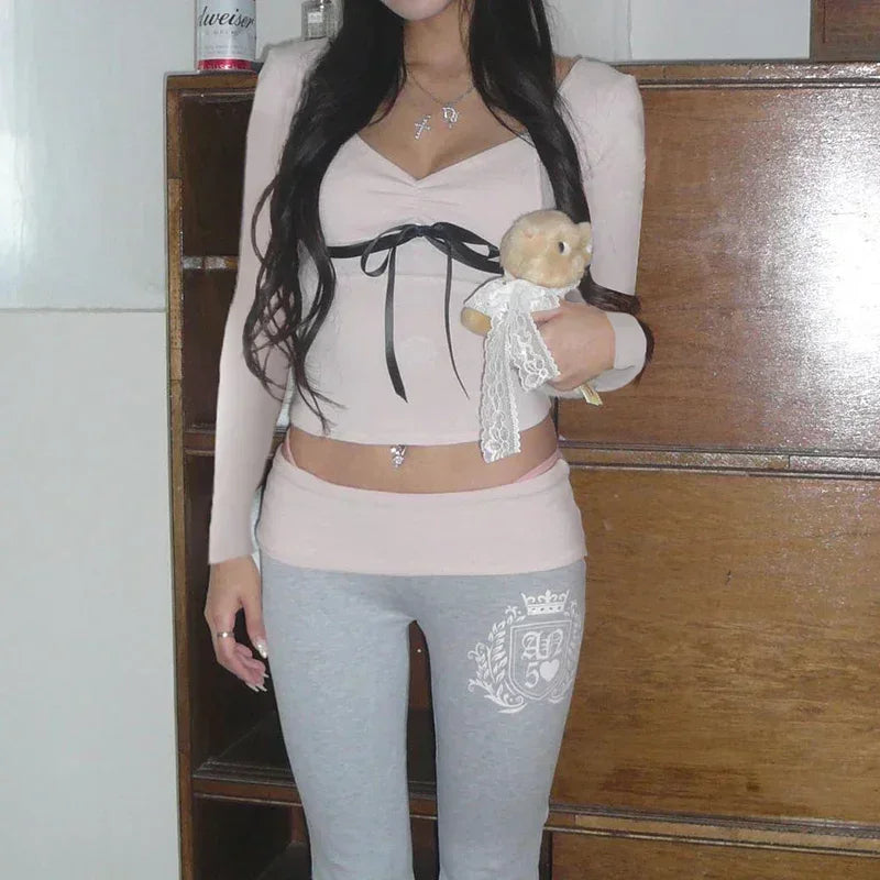 Pink Coquette Knitted T-Shirt