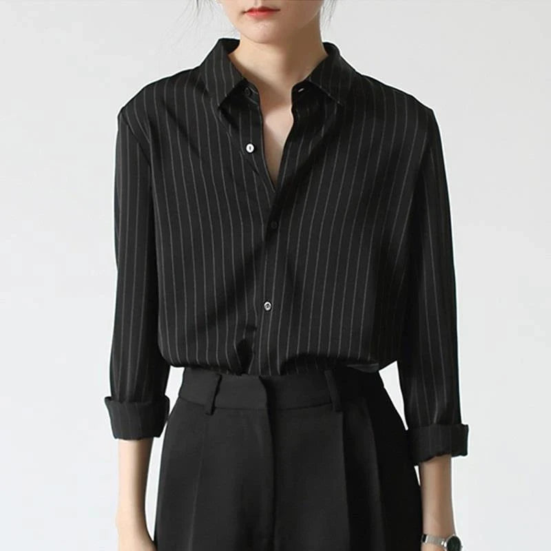 Vintage Black Striped Shirt